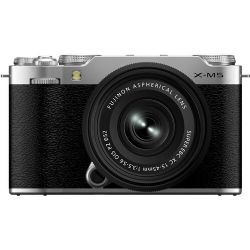 FUJIFILM X-M5 Mirrorless Camera with XC 15-45mm f/3.5-5.6 Lens (Silver)